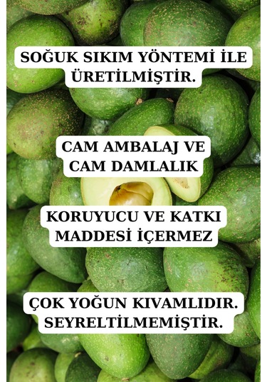 Avokado Yağı 3 X 20 Ml - %100 Seyreltilmemiş, Doğal Avokado Taşıyıcı Yağ 20 ML