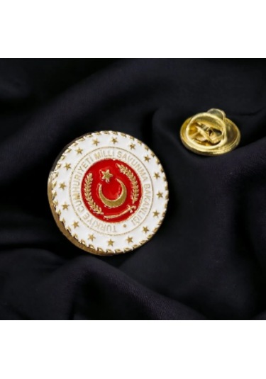 Milli Savunma Bakanlığı Yaka Rozeti Beyaz - Kırmızı