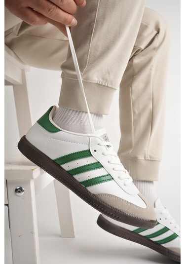 Muggo Jabbar Unisex Ortopedik Günlük Garantili Bağcıklı Yürüyüş Koşu Sneaker Spor Ayakkabı Yeşil