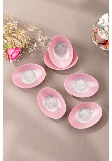 Emsan Pastel 6 Parça Cam Gondol 12 Cm Pembe Pembe