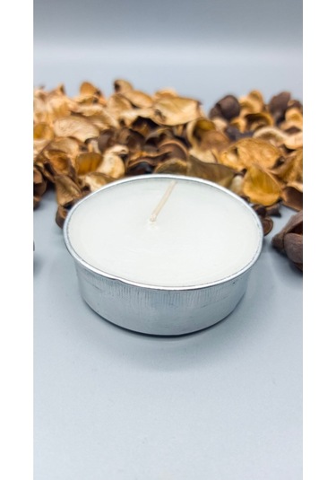 Tealight Mum-buhurdanlık Silver Boy Soya Parafinli 10 Adet Beyaz Dekoratif Büyük Boy Tealight Mum Beyaz
