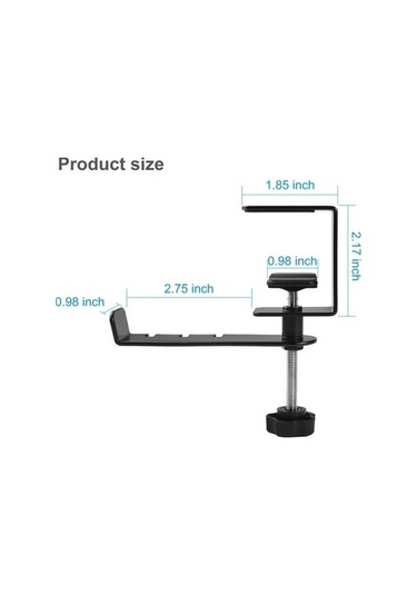 Pazly Tutucu Standı Metal Montaj Masası 360 Derece Dönen Evrensel Kulaklık Askısı - Nv - -
