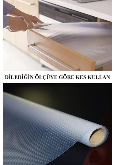 Kapısı Yeni Enana Raflık Kaymaz Dolap İçi Çekmece Raf Örtüsü Kaydırmaz 5 Metre, Pazar Kapısı S