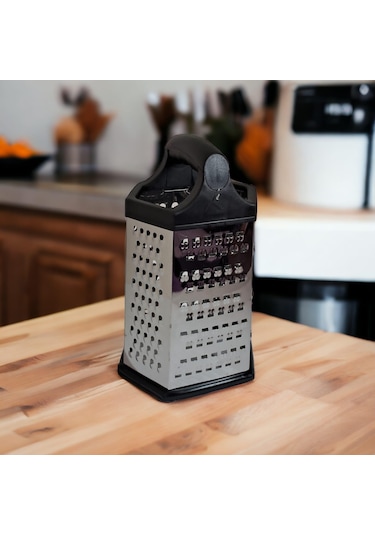 Kule Rende 6 Köşe 6 Fonksiyonlu Lüx Saplı Rende 22 Cm El Rendesi Peynir Sebze Patates Rende