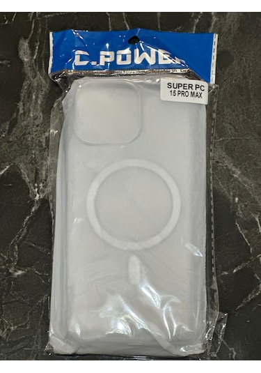 C.power Magsafe Şeffaf Sert Kılıf İphone 15,15pro,15pro Max ,plus Uyumlu, Darbeye Dayanıklı Pc Malzeme Şeffaf