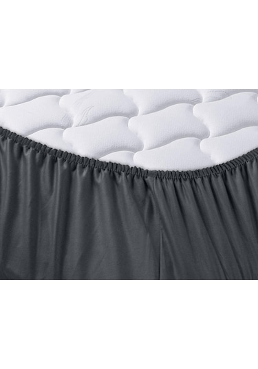Menderes Home Cotton Collection Ranforce Çift Kişilik Fitted Düzboya Antrasit Çok Renkli