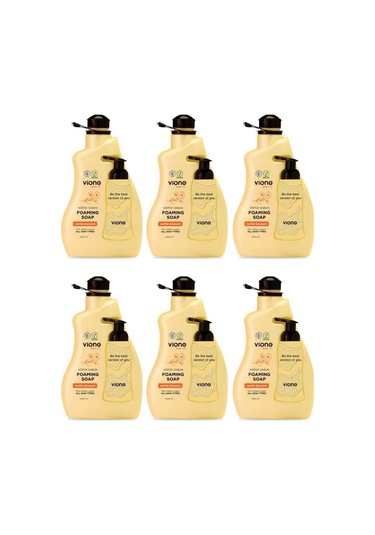 Vione Vanilya Çiçeği El Ve Yüz İçin Köpük Sabun 6 x 2 L + Köpük Yapıcı Sabunluk