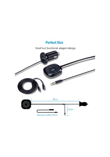 Cbtx Bc20 Bluetooth Araç Kiti Bluetooth Araç Alıcısı3.5mm Ses Alıcısı Araç Handsfree Mp3