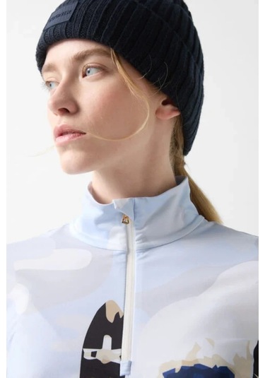 Bogner Sport First Layer Beline Termal Kadın Kayak Içlik İçlik Beyaz - Mavi