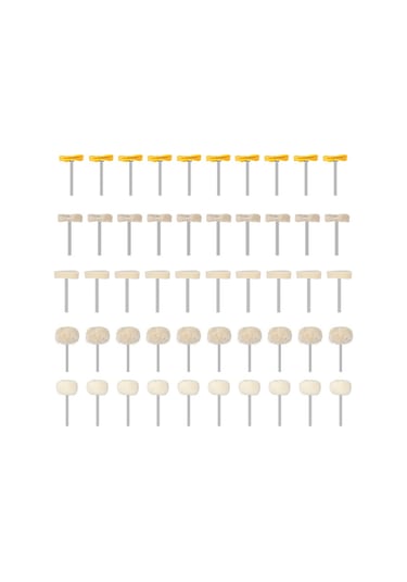 Lemestar 50ad 3.0mm Şaft Yün Keçe Cila Pedi&tekerlek Döner Aletler Metal Para Taş Mücevhe,çok Renkli