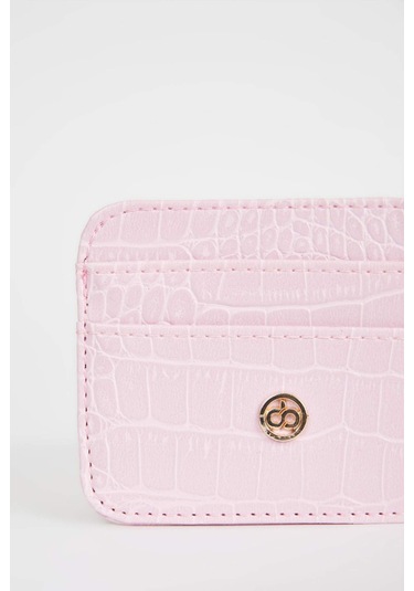 Defacto Kadın Suni Deri Croco Kartlık W2526AZNSPN3 Pembe