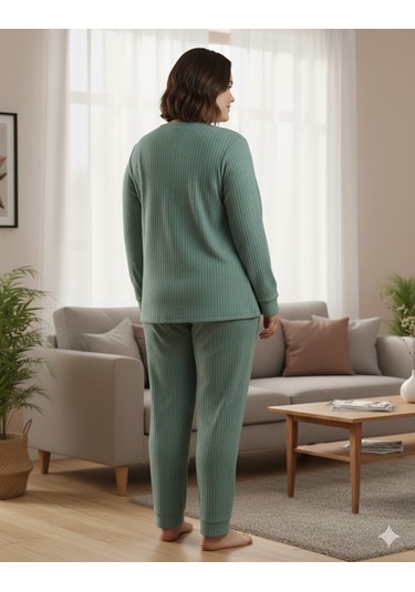 Kadın Yeşil Everything Pijama Takımı Yeşil