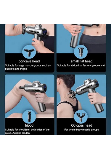 Challenger Yeşil Kutu İle 99 Dişli Masaj Tabancası Fasya Kas Gevşetme Yüksek Frekanslı Elektrikli Masaj Aleti 8 Başlık Yeşil