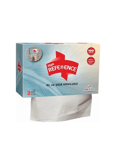 Reference El Yüz Havlusu 2 Katlı 100'lü 24 Paket Mavi