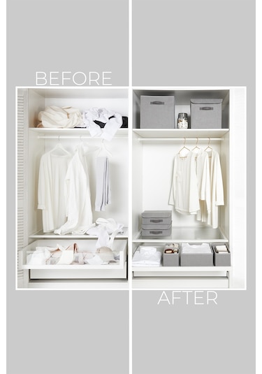 Ocean Home Textile 2'li Gri Renk Jüt Kutu Set 33x30x33 cm