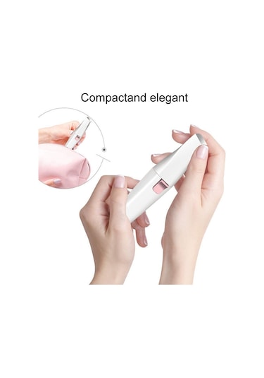 Sones 2'si 1 Arada Elektrikli Kaş Düzeltici Bayan Tıraş Makinesi Kaş Şekillendirici, Model: Usb Şarjlı Beyaz