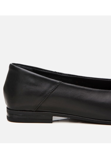 Hotiç Kadın Deri Siyah Tokalı Babet 01ayh309040a100 Siyah-black Siyah