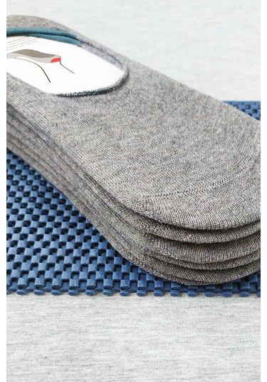 Sensu Babet Unisex Ayaktan Kaymayan 6'lı Görünmez Çorap Crp3061 Gri Grı