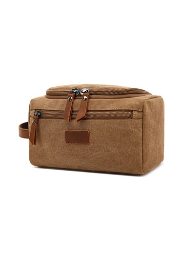 Mufunye Seyahat Tuvalet Çantası, Taşınabilir, İş Seyahatlerine Uygun, Kahverengi