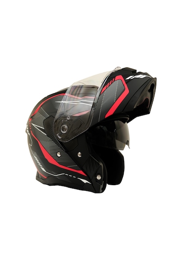 My Helmets Mks002-bgr Güneş Vizörlü Şeffaf Çene Açılır Motosiklet Kaskı