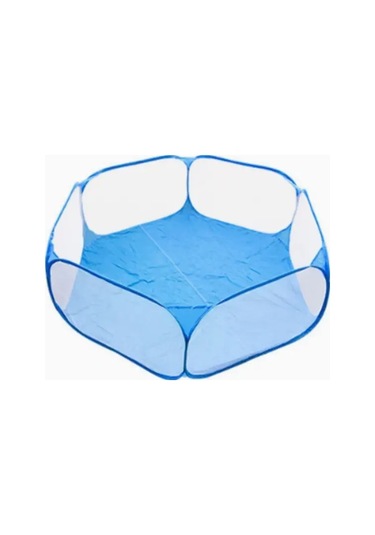 Elmpaly Mavi Katlanır Nefes Alabilir Küçük Evcil Hayvan Taşınabilir Oyun Parkı