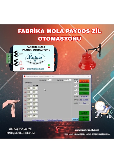 Mutnex Fabrika Mola Paydos Zil Otomasyonu