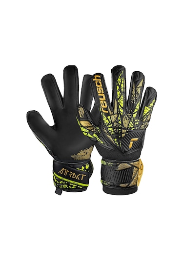 Reusch Attrakt İnfinity Finger Support 5470710 Kemikli Kaleci Eldiveni Sarı - Siyah
