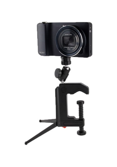 Sones Mini Kart Dijital Kamera İçin Taşınabilir Çok İşlevli Katlanır Kelepçe Tripod Siyah