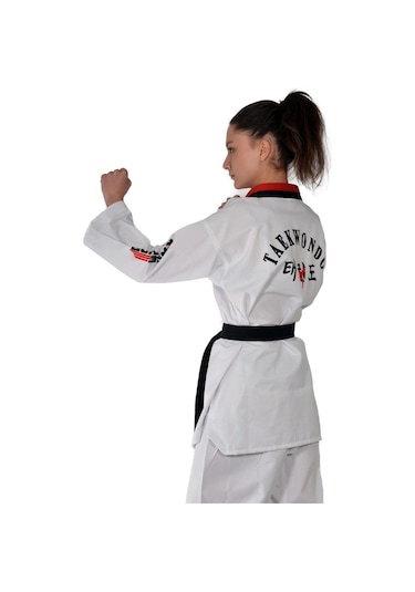 Haşado Pum Yaka Taekwondo Elbisesi Beyaz