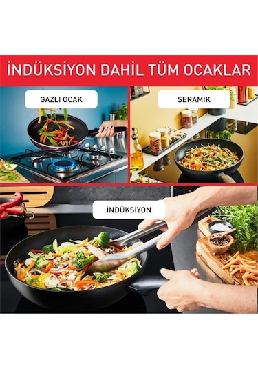 Tefal Titanyum 6X Excellence İndüksiyon Tabanlı Sahan 22 CM