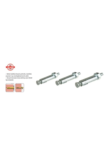 Tomax Borulu Dübel M 12 X 90 25 Adet