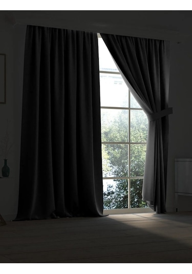 As Perde Siyah Blackout Karartma Fon Perde Siyah