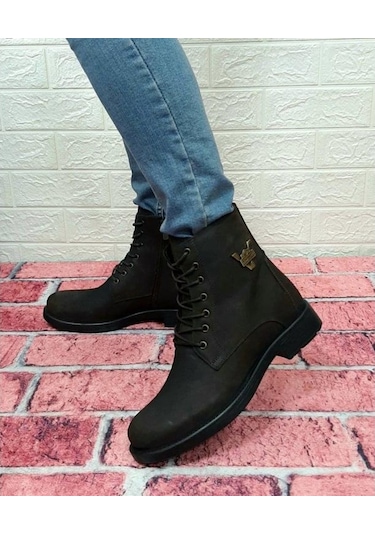 Voyager 3517 Kahverengi Hakiki Deri Bağcıklı Fermuarlı Erkek Bot