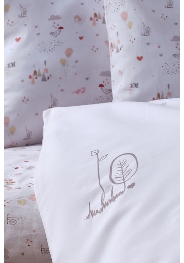 Doqu Home Nakışlı Bebek Nevresim Takımı - Pretty Bear