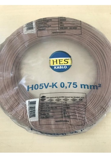 HES 0,75mm² kahverengi NYAF kablo (100 mt)