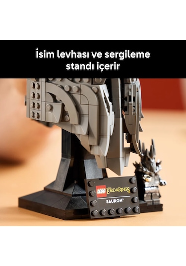 LEGO® Icons Yüzüklerin Efendisi: Sauron'un Miğferi 11373 - Yetişkinler için Minifigür İçeren Yaratıcı Model Yapım Seti (538 Parça)