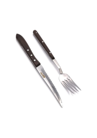 Solingen Steak Bıçağı 4'Lü Set 2 Bıçak 2 Çatal Et Bıçağı Çatal