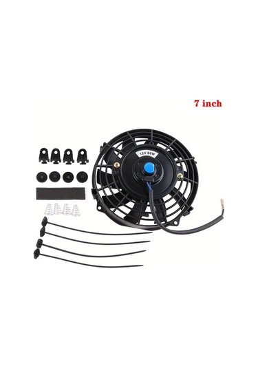 Motion003 Kavisli Yaprak Modifiye Edilmiş Araç Soğutma Ekipmanı Kondenser Fanı 12v 80w 1778 Cm
