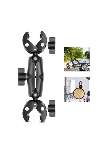 Springsun Puluz Pu849b Esnek Motosiklet Süper Kelepçesi Çift Yengeç Kelepçeleri 360 Dönebilen Spor Kamerası Gidona Sabit Montaj