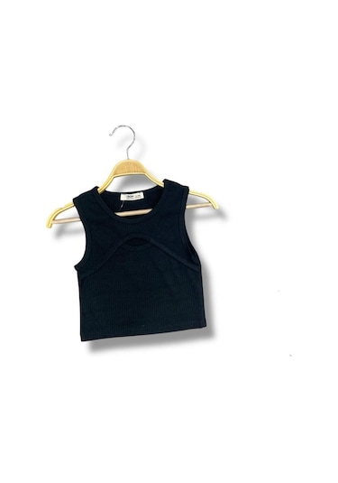 Kız Çocuk Siyah Crop Ck50494 Siyah