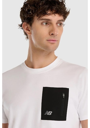 New Balance Lifestyle Men Tshirt Beyaz Beyaz