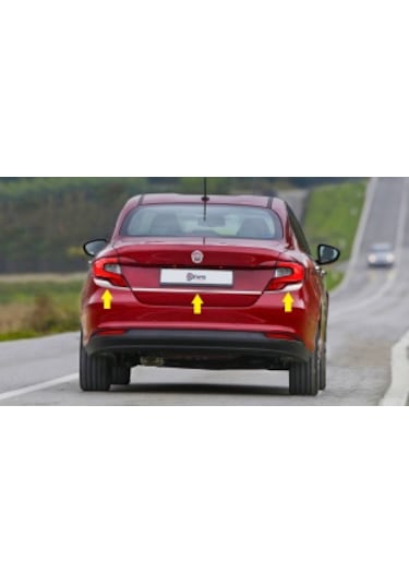 Fiat Egea Sedan Krom Stop Kaşı 3 Parça 2015 ve Üzeri P.Çelik