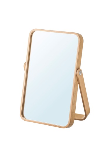 Masa Aynası, Dişbudak, 27x40 Cm Açık Ceviz