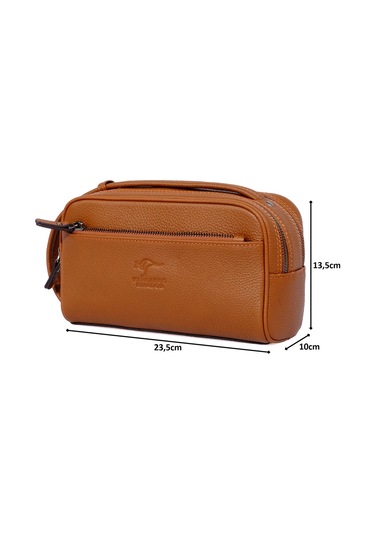 Erkek El Çantası Portföy Taba Hakiki Deri KANGAROO KINGDOM 6466T