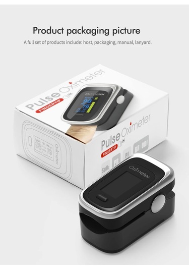 Kiuzou Tıbbi Taşınabilir Parmak Pulse Kan Oksijen Nabız Doygunluk Ölçer Ole 130rb03 Silver White