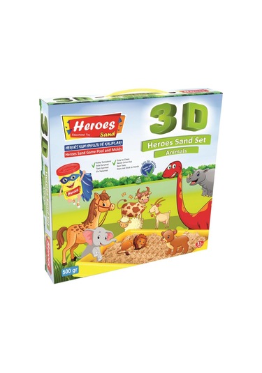 3d Kalıplı Orman Hayvanları Kinetik Kum Set 500 Gr Kum-034