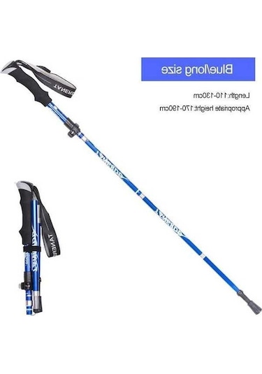 Novahub 250g Ultralight Mavi Teleskopik Kuzey Yürüyüş Batonu, Alüminyum Alaşım, Yürüyüş Ve Kamp İçin İdeal Mavi