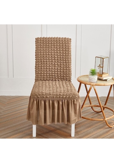 Deve Tüyü Yemek Sandalyesi Katı Streç Yemek Sandalyesi Koruyucu Kapak Slipcover Sandalye Etek Ofis Ziyafet Sandalye Dekorasyon