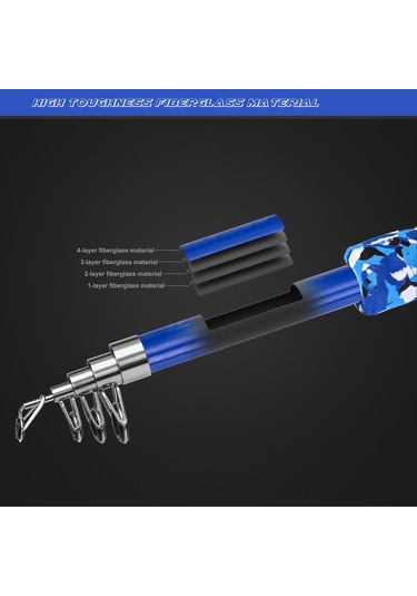 Mufunye Profesyonel Cam Elyaf Malzemeli, Taşınabilir Ve Katlanabilir Tasarıma Sahip, Seramik Kılavuz Halkalı Olta Çubuğu
