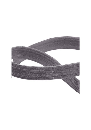 Koyu Gri 12 Mm 5 Mt Dayanıklı Sert Yassı Elastik Şerit Lastik